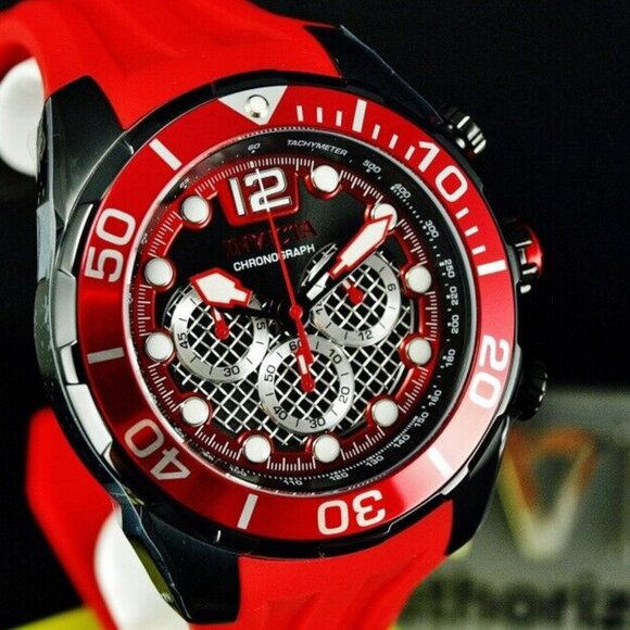 Pro Diver Red 50mm Men's Watch! New! - Picture 5 of 10